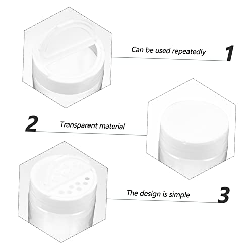  NOGRAX 2pcs Feeding Bottle Dispenser Container Small Animals Feeding Bottles Fish Food Containers White Terrarium Plastic Feeder