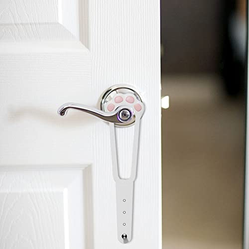  Yagosodee 2 Pcs Cat Door Holder Latch 4 Holes Adjustable Cat Door Stopper Alternative No Measuring To Keep Dogs Out Of Cat Litter Boxes And Food