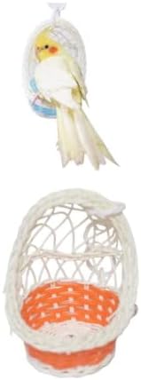  Parrot Supplies Nest Swing Toy Bird Cage Hanging Bite Toy Cage Display Pendant For Large And Medium-Sized Birds Parakeet Budgie Cockatiel (Blue)