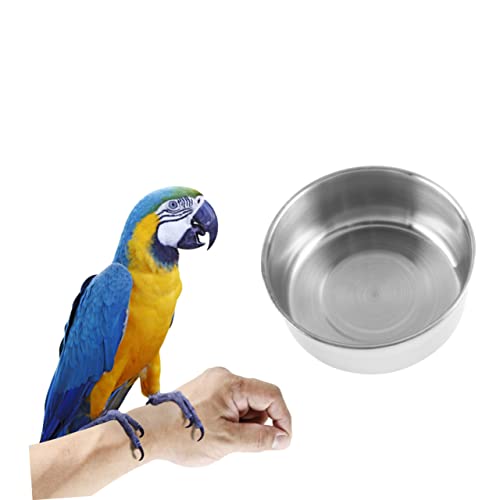  NOGRAX Rabbit Water Bowl Squirrel Feeders Macaw Toys Large Parrot Toys Parrot Cage Birdcage Water Cup Dispenser Bird Feeder Small Parrot Food Bird Food Silver Bunny Feeder Feeder (Color : Silver, Si