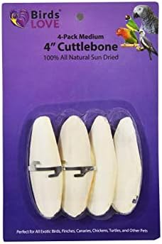  Birds LOVE Natural Cuttlebone – Premium Calcium & Trace Mineral Supplement For Avian Species, Tortoises, And Snails – Pure Cuttlebone For Parakeets, Cockatiels, And All Birds | 12 Pack Of 5 .5-6"