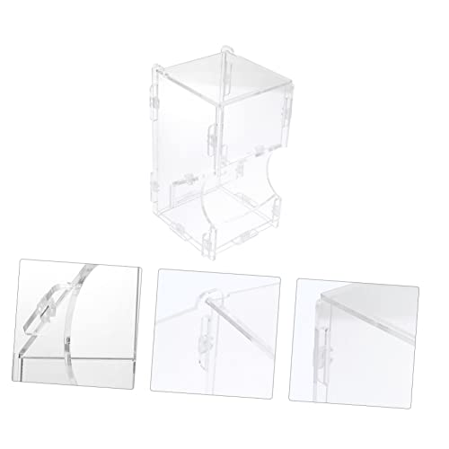  EVANEM Hamster Feeder Rabbit Hay Feeder Hamster Auto Feeder Small Animal Clear Feeder Clear Feeder For Hedgehog Transparent Food Dispenser Plastic Feeder Hamster Feeding Bowl Food Plate