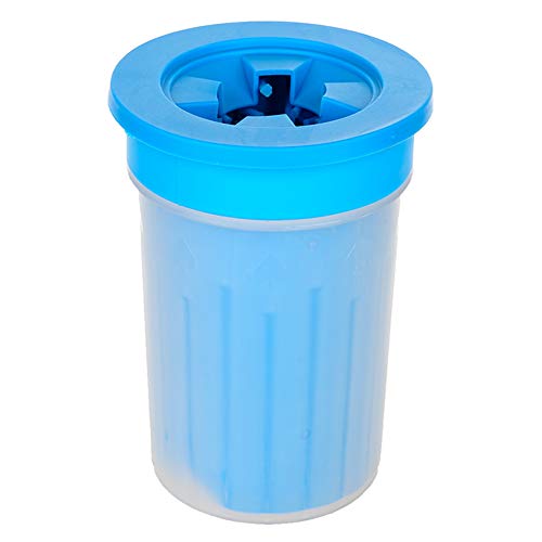  Kuntrona Pet Foot Clean Cup For Dogs Cats Cleaning Tool Soft Plastic Washing Brush Paw Washer Accessories Blue 10.5x10.5x8.2cm