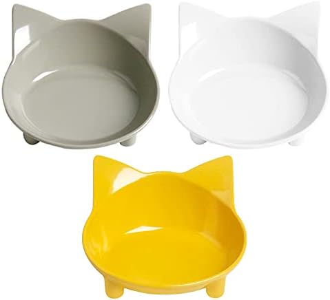  Cat Bowls Non Slip Cat Food Bowls Shallow Cat Food Dish Pet Bowls To Stress Relief Of Whisker Fatigue & Prevent Vomiting Cat Feeding Bowls Wide Dog Bowls For Cats Puppy Rabbit Small Animals