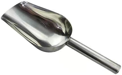  NC Stainless Steel Pet Pood Scoop Durable Bird Seed Or Feed Scoop Poultry Chicken Pig Sheep Cattle Horse Cat Dog Food Scoop Shovel Ice Scoop (L)