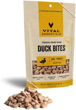  Vital Essentials Freeze Dried Dog Treats, Raw Chicken Hearts Treats For Dogs 3.75 Oz