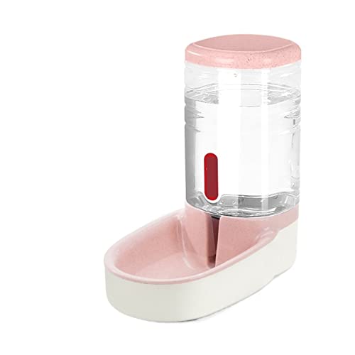  AACARB Cat Water Dispenser, Pet Automatic Feeder Dog Water Bottle Large Capacity Cat Pet Food Feeder Drinking Water Dispenser Bowl Cat Accessories (Size : Pink Drinking Water)