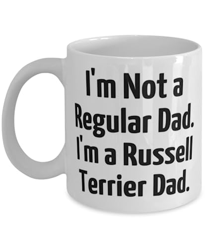 GENERIC Best Russell Terrier Dog 11oz 15oz Mug, I'm Not A Regular Dad. I'm A Russell Terrier, Sarcastic Cup For Friends From Friends, Dog Toys, Dog Beds, Dog Food, Dog Bowls, Dog Collars, Dog Leashes