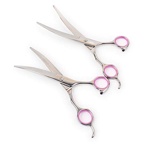  BITWIT Kitchen Baking, Pet Grooming Scissors Stainless Steel Grooming Hair Cutting Accessories Dog Hair Scissors Up And Down Bending Scissors