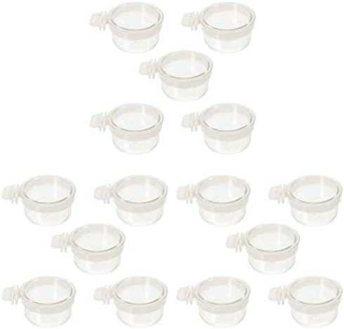  Ipetboom Food Containers Chicken Accessories 2pcs Bird Parrot Feeding Acrylic Parrot Feeder Parrot Food Container Bird Food Container Cups, 5PCS Parrot Hamster Accessories Chicken Feeder