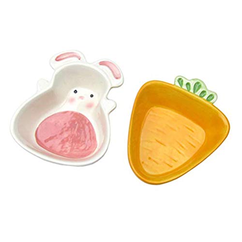  POPETPOP Hamster Accessories Hamster Accessories Guinea Pig Food Bowl - Ceramic Food And Water Bowl For Small Animals Dwarf Hamster And Rat Pet Supplies Guinea Pig Accessories Guinea Pig Accessories