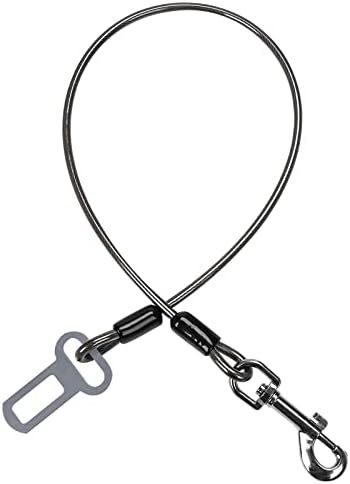  Dog Car Harness Seat Belt Restraint, No Chew Heavy Duty Pets Seatbelt For Car/SUV/Truck, Coated Steel Rope To Prevent Chewing