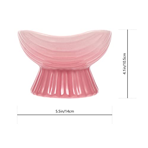  POPETPOP Food Containers Food Containers Plates Ceramic Raised Cat Food Ceramic Tilted Pet Feeder Waterer Porcelain Pet Dish With Stand For Cats Dogs Feeding Dog Food Container Dog Food Container