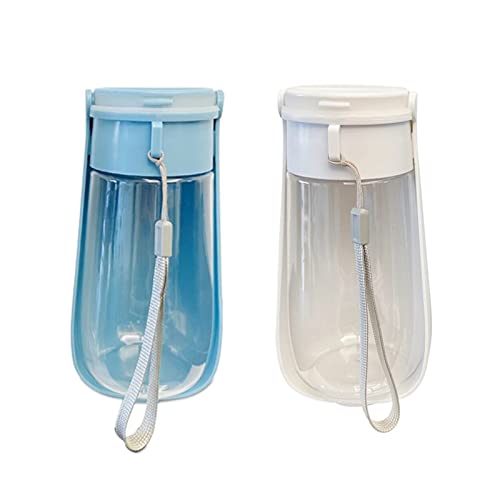  AYENCI Cat Automatic Water, Foldable Dog Water Bottle Leak Proof For Walking Hiking Travel Outdoor Walking White/Blue Outdoor Walking (Color : White)