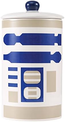  Star Wars For Pets The Mandalorian Snack Time Dog Treat Jar | 10 X 5 Ceramic Dog Treat Jar With Lid, Dishwasher Safe |Baby Yoda Green Dog Food Storage Container | Baby Yoda Treat Jar