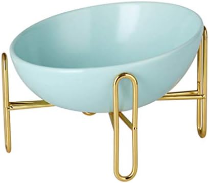  Balacoo Ceramic Water Bowl Ceramic Pet Food Bowl Cat Feeding Dishes With Stand Elevated Cat Bowl For Protective Cat Dog Neck Water Feeder Bowl (15X15CM 300ML) Ceramic Cat Bowls