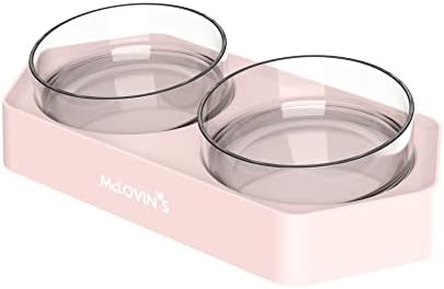  McLovin's 8 Degree Tilted Design Slanted Dual Angled Bowl For Dogs And Cats - Grey Tilted Dog Food Bowl Pet Feeder With Non-Skid & Non-Spill Design - Easier To Reach Food And Improve Digestion