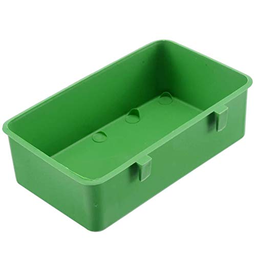  Green Bird Bath Plastic Hanging Cups Feeding Bowl Water Feeder Food Cage Cup Basin Pet For Parrot Poultry Chickadees Nuthatches Woodpeckers Wrens Bluebirds Goldfinches 4.72'' X 2.75'' X 1.37''