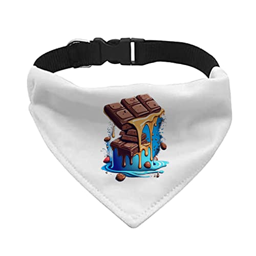 GENERIC Chocolate Pet Bandana Collar - Food Scarf Collar - Best Design Dog Bandana - S