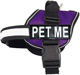  PET ME Nylon Dog Vest Harness. Purchase Comes With 2 Reflective Removable PET ME Pathces. Please Measure Your Dog Before Ordering