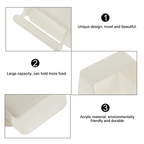  NOGRAX 12pcs Plastic Parrot Tray Feeder Canary Cockatiel Dispenser Cockatoo For Balcony Water Small Bide Macaw Household Bowl Practical Parakeet Lovebird Grey Outdoor Chinchilla Cups Feeder (Color :