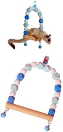  U-Swing Flying Squirrel Cage Climbing Decoration Supplies Pet Bird Standing Pole Sugar Glider Parrots Birds Rats Other Small Pets Supplies (Single Piece A)