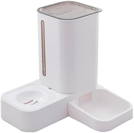  AYENCI Cat Automatic Water, Automatic Pet Feeder Kitten Puppy Feeding Bowl Dog Water Bottle Large Capacity Wet And Dry Separation Food Feeding Container (Color : Gray)