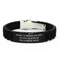 GENERIC Cool Alaskan Malamute Dog Black Glidelock Clasp Bracelet, I'm Not A, Inspire Engraved Bracelet For Pet Lovers From Friends, Dog Toys, Dog Beds, Dog Houses, Dog Collars, Dog Food