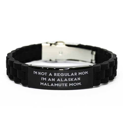 GENERIC Cool Alaskan Malamute Dog Black Glidelock Clasp Bracelet, I'm Not A, Inspire Engraved Bracelet For Pet Lovers From Friends, Dog Toys, Dog Beds, Dog Houses, Dog Collars, Dog Food