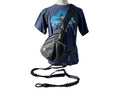  Talk To The Paw Dog Walking Bag - Training Treat Pouch - Poop Bag Dispenser - Dog Treat Bag With Hands Free Leash (Black)