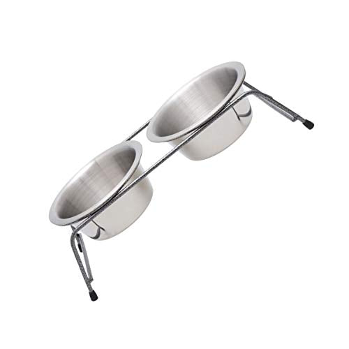  Balacoo Bowls Water Bowl Double Dog Bowl Stainless Steel Iron High Stand With Iron Frame Cat Pet Puppy Meal Water Food Bowl Fedding Supplies Dog Ceramic Dog Ceramic Dog Ceramic Dog Bowls