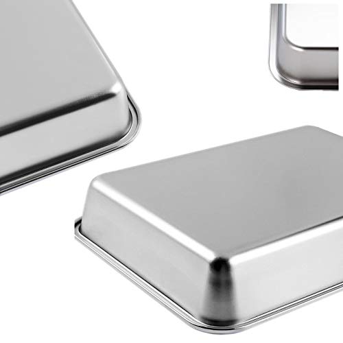  KUNWU Stainless Steel Food Grade 24" X 16" X 6" Extra Large Cat Litter Box With Golden Scoop Set