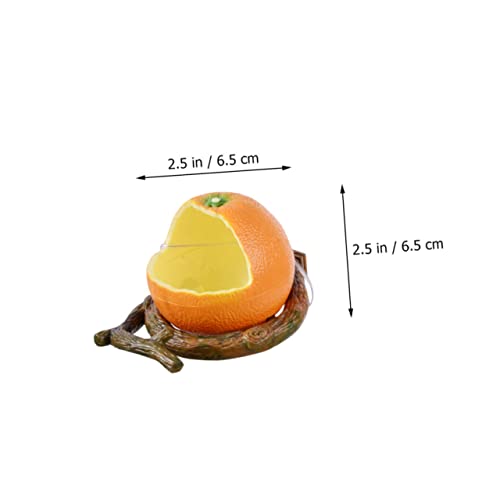  NOGRAX Box For Cups Orange Dispenser With Pet Decoration Cage Finches Feeding Bowl Hanging Fruit Lovely Adorable Canaries Budgie Water Design Parakeets Novelty Feeder Shaped Container Feeder