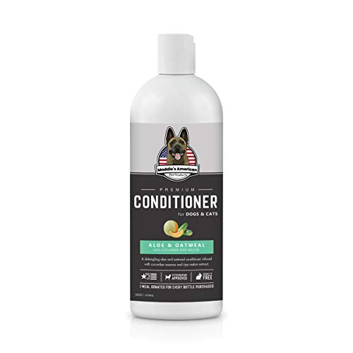  Maddie's American Pet Products Premium Aloe & Oatmeal Conditioner 16oz - Deodorizing, Soothes And Heals Itchy Skin, Detangles - For Dogs And Cats - Every Purchase Helps Homeless Pets