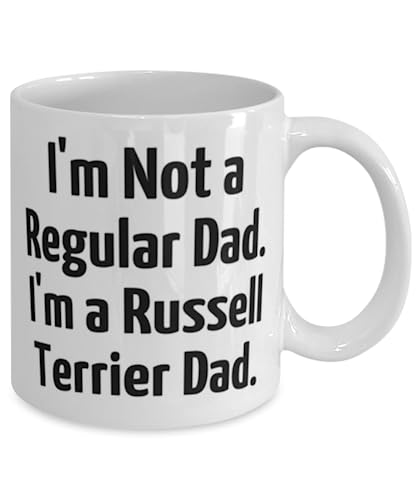 GENERIC Best Russell Terrier Dog 11oz 15oz Mug, I'm Not A Regular Dad. I'm A Russell Terrier, Sarcastic Cup For Friends From Friends, Dog Toys, Dog Beds, Dog Food, Dog Bowls, Dog Collars, Dog Leashes