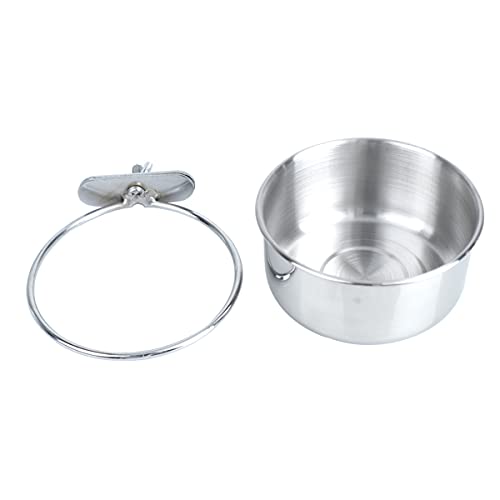  For Feeder Steel Stainless Hook Cups- Cat Dogs Cats, Bowl, Water Coop Parrot Dishes Feeding Cups Rabbit Size With Bowl Bowls Dog Hanging Bird Food Cage Animal And Small Clamp,