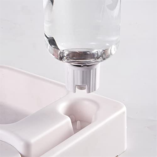  AYUSEA Pet Water Dispenser, Pet Gravity Waterer - Automatiic Refill Water Dispenser Bowl And Food Bowl For Cats Dogs - Prevent From Wet Mouths (Color : Pink)
