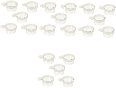  25 Pcs Parrot Feeding Box Hamster Accessories Chicken Accessories Bunny Feeder Dog Crate Bowl Bird Bowls For Cage Bird Food Container Bird Water Bowl Bird Accessory Parrot Feeder