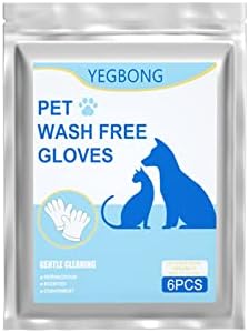  Pet Gloves For Cats And Dogs Bathing And Grooming Easy To Use Just Gently Dry Ideal Pet Wipes 6 Pieces/Pack 3ml Pet Supplies For Dogs Grooming (A, One Size)