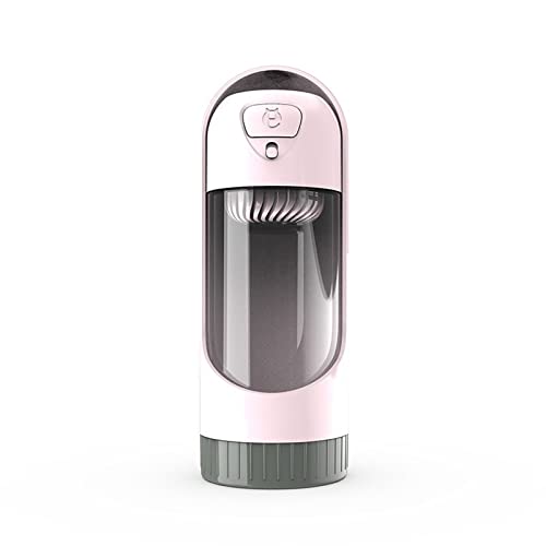  AYUSEA Pet Bowl, Dog Water Bottle Outdoor Drinking Feeder Travel Pet Feeding Cup Bowl Cat Water Dispenser Leak Proof Filter For Small Large Dogs (Color : Pink)