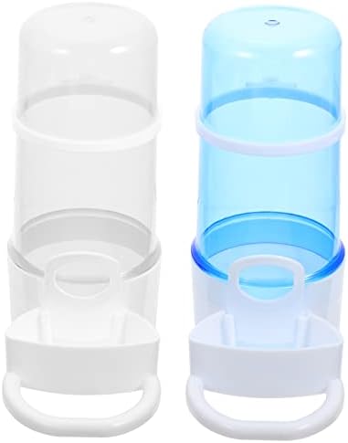  EVANEM 2pcs Parrot Supplies Feeders Drinker Pigeon Feeder Bottle Bowl Water No- No Spill Gravity Food Budgie Cockatiel Pet Plastic Lovebirds Bird Container Cage Automatic Hanging
