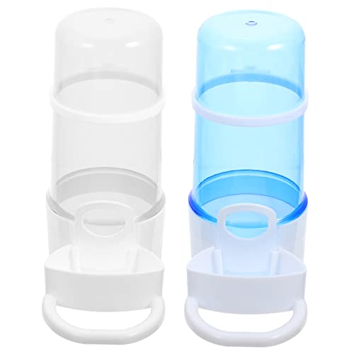  EVANEM 2pcs Parrot Supplies Feeders Drinker Pigeon Feeder Bottle Bowl Water No- No Spill Gravity Food Budgie Cockatiel Pet Plastic Lovebirds Bird Container Cage Automatic Hanging