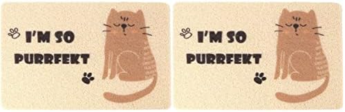  Mipcase Large Cat Litter Mat 3pcs Kittens Cats/Litter Food Cm Inch Pad Puppy Urine Dogs Mat Backing, Sleeping Pet, Kitten With Non- Fedding Mat, Mat- Proof Beige Scatter For Washable,