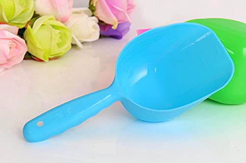  Pets Feeder Bowl Pet Dog Food Spoon Thick Plastic Dog Food Shovel Cat Litter Shovel Large Dog Food Spoon Dog Food Shovel Blue