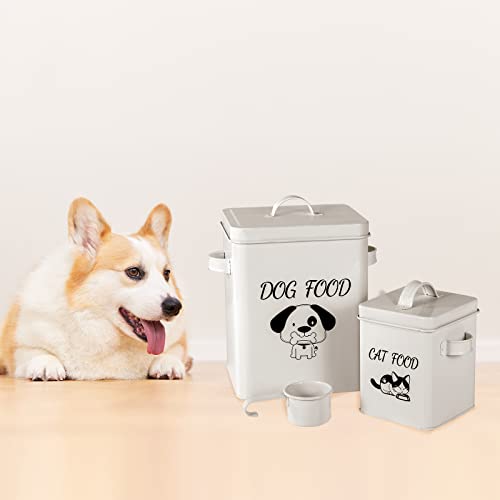  Metajar Pet Food Storage Container With 2 Dry Food Scoop,Dog Food Storage Bin With Lid And Handle,Durable Airtight Cat Food Container,Great Gift For Pet Owners