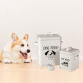  Metajar Pet Food Storage Container With 2 Dry Food Scoop,Dog Food Storage Bin With Lid And Handle,Durable Airtight Cat Food Container,Great Gift For Pet Owners