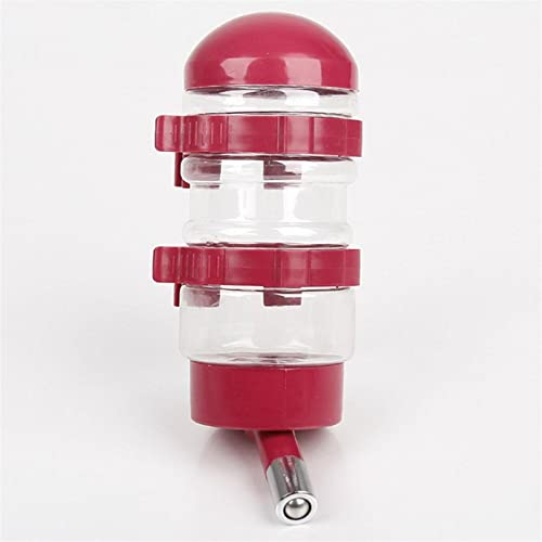  AACARB Cat Water Dispenser, Pet Drinking Fountains Dog Cage Bottle Dog Cat Water Dispenser Kettle Automatically Feeding Water (Color : Red Wine)