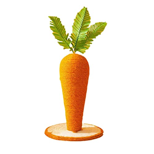  JYDQM Cats Scratcher Tree Tower Scratching Cats Tree Cute Carrot Cats Climbing Post Funny Cats Grinding Claw Post Pet Supplies (Color : A, Size : M Code)