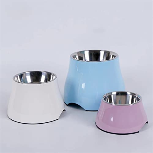  AYENCI Cat Automatic Water, Dog Feeder Dog Cat Drinking Bowl Pet Food Bowl Water Bottle (Color : White, Size : 19x12.5cm)