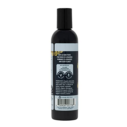  4Legger All Natural Hemp Oil Shampoo For Dogs - USDA Certified Organic Dog Shampoo With Lemongrass Essential Oil - Moisturizing Dry Itchy Skin Dog Shampoo - Concentrated - USA - 8 Fl Oz
